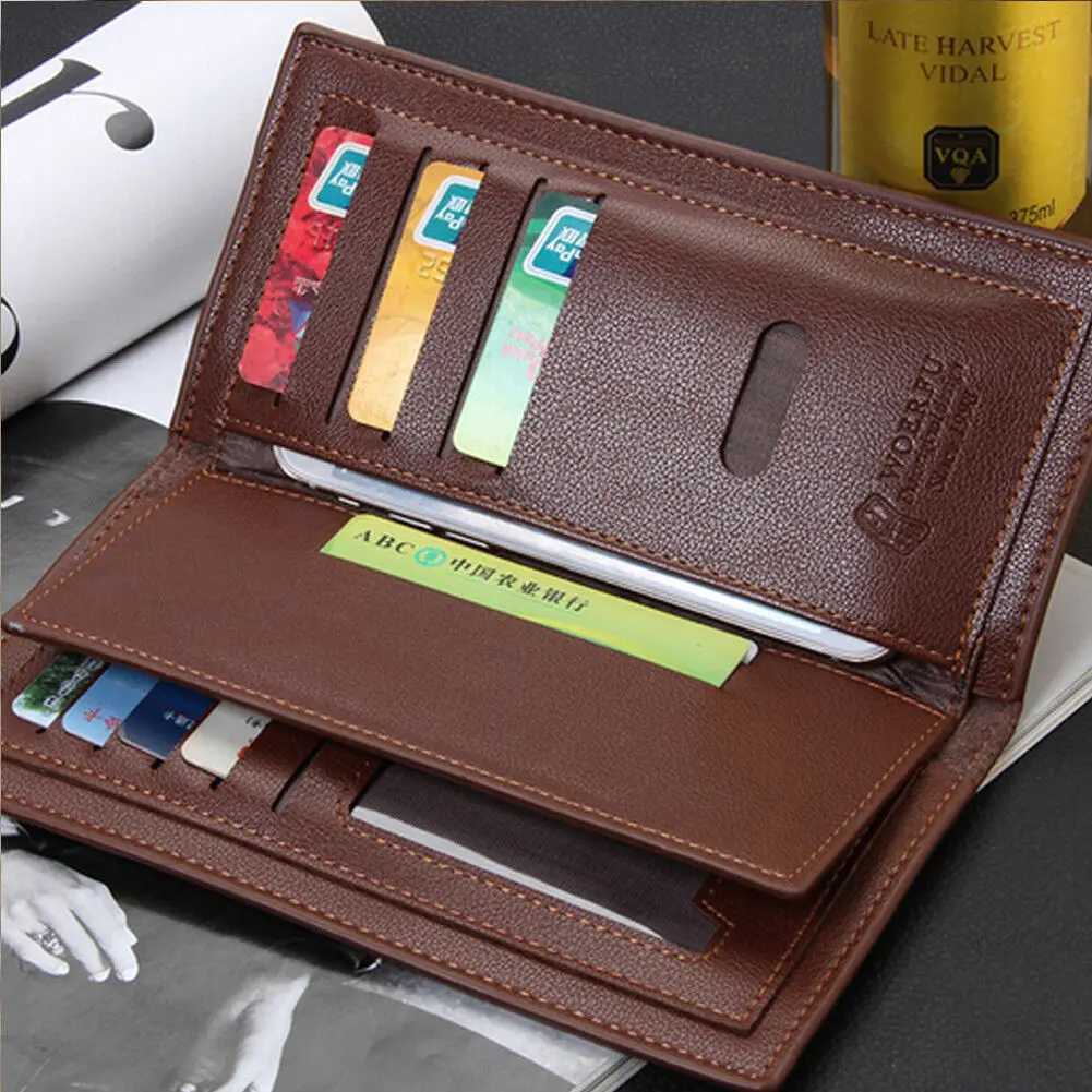 Soft PU Leather LG Wallet With Multiple Card Slots Classic Design Holder Slim Durable Men Bifold C Purse XJ250624