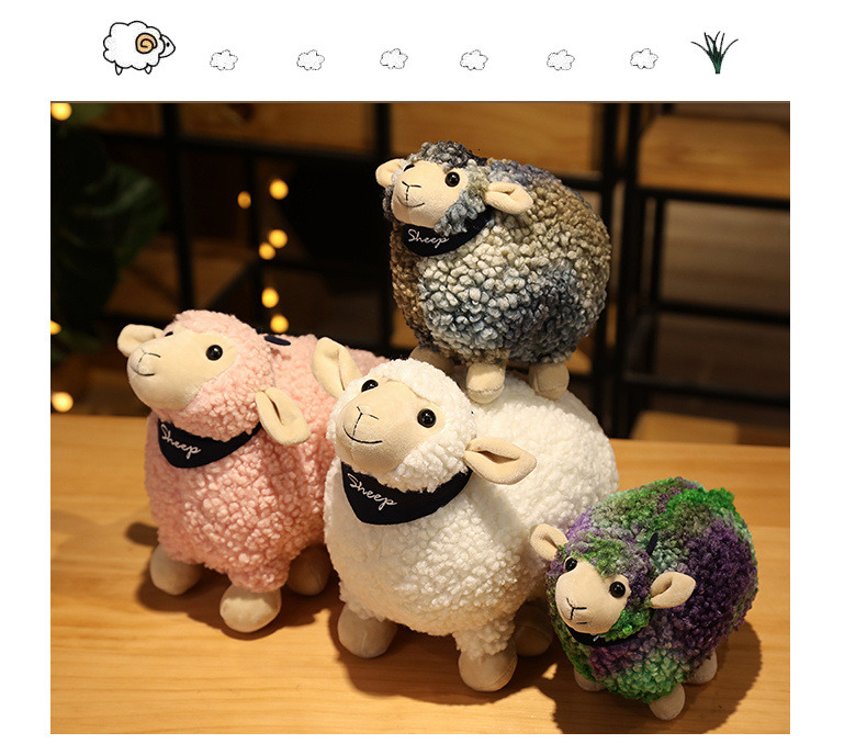 1pc 20/30/40cm Cute Rock Sheep Plush Toys Stuffed Animal Lamb Plushie Doll Soft Pillow Baby Kids Girls Kawaii Birthday Gift