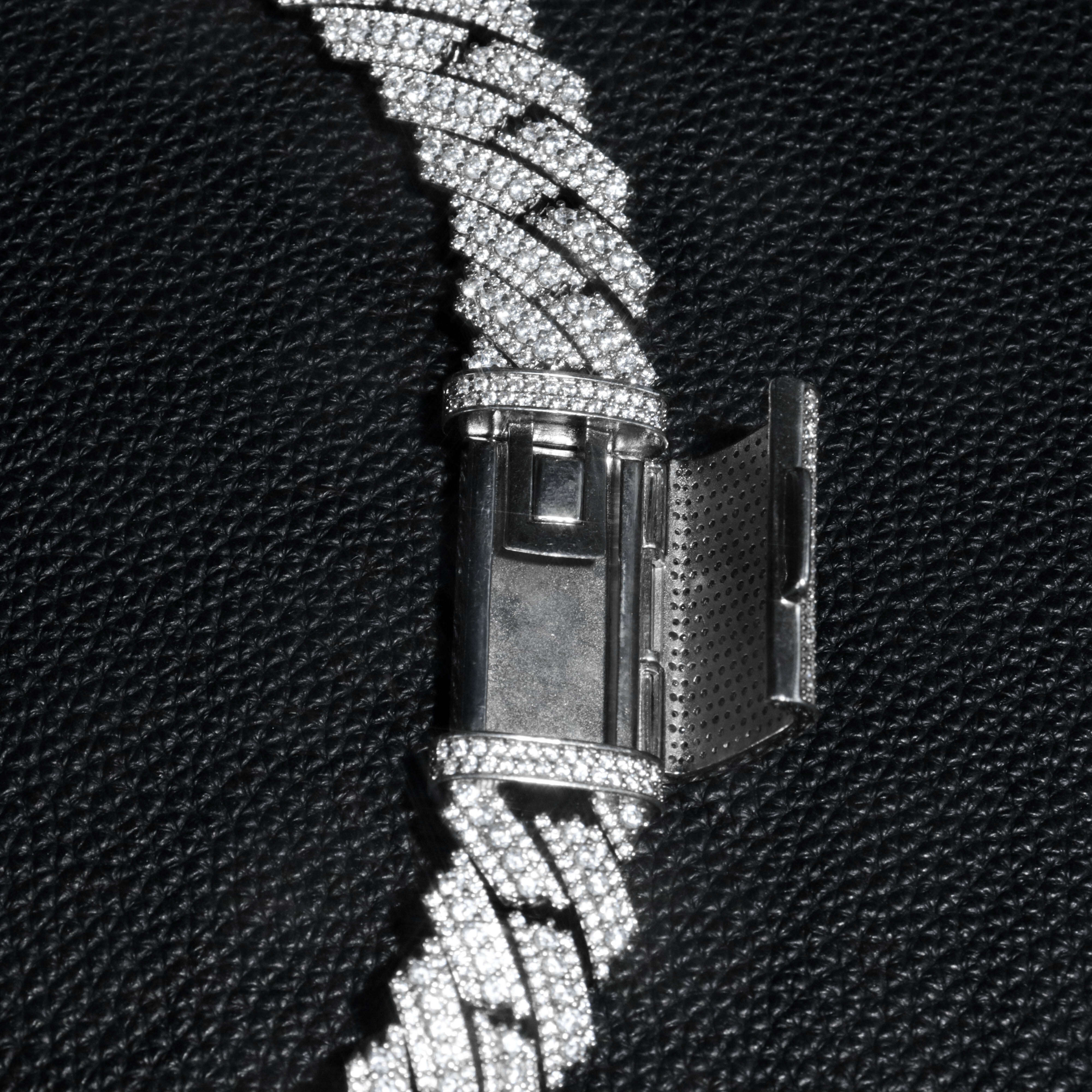 New Fashion Hot Selling 20mm Sterling Silver 925 Moissanite Jewelry Necklace Gift Cuban Link Chain Men