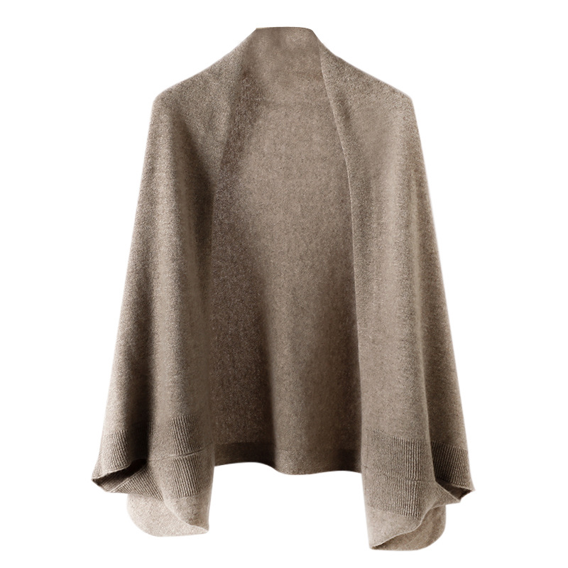 K1123 Cashmere shawl women autumn and winter outerwear 2024 new style warm fashionable high-end knitted cloak dual-purpose scarf