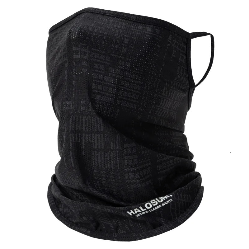 Thin Breathable Quick-dry Outdoor Face Mask Sun Protection Summer Ice Silk Scarf Letter Pullover Neck Warmer 250624