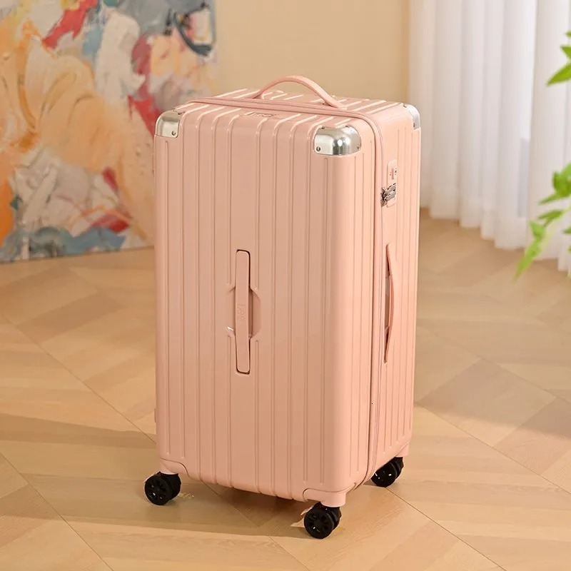 Travel suitcase with aluminum frame 20 inch boarding suitcase password box men and women suitcase large capacity swivel wheel designer case