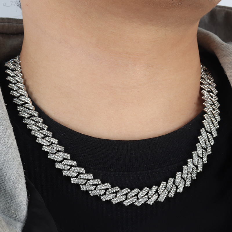 Hot Sale Gold Silver Alloy Cuban Link Chain Hip Hop Men Necklace Fashion Jewelry Collier Inoxydables High Quality