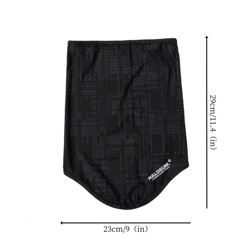 Thin Breathable Quick-dry Outdoor Face Mask Sun Protection Summer Ice Silk Scarf Letter Pullover Neck Warmer 250624