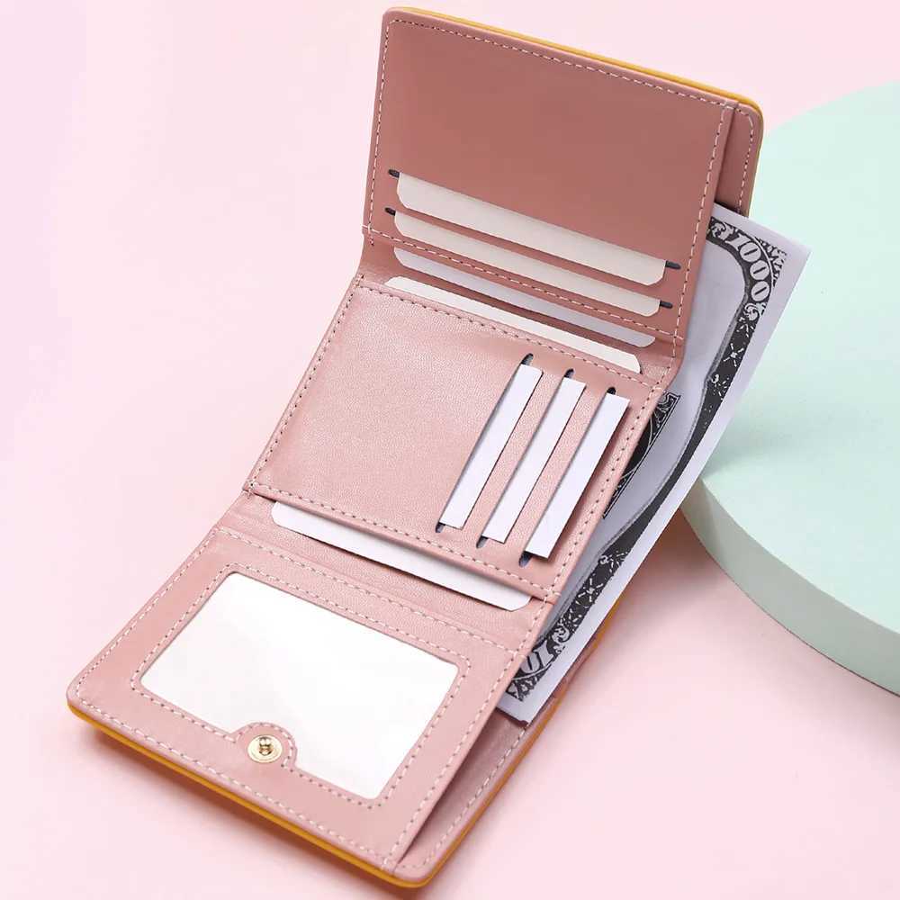 Women Short Wallet Little Dinosaur Design Small Purse Cute Simple Bank Holder Tri-Fold Fastener Mini Mey BagXJ250624