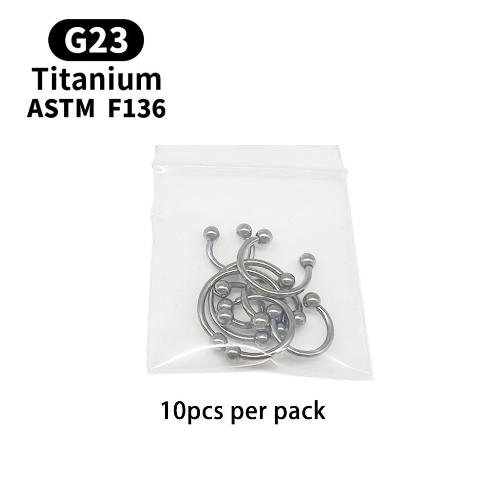 Wholesale 10PCS Eyebrow Piercing Jewelry Labret Lip Stud G23 Septum Nose Ring C rod Body For Women 250613