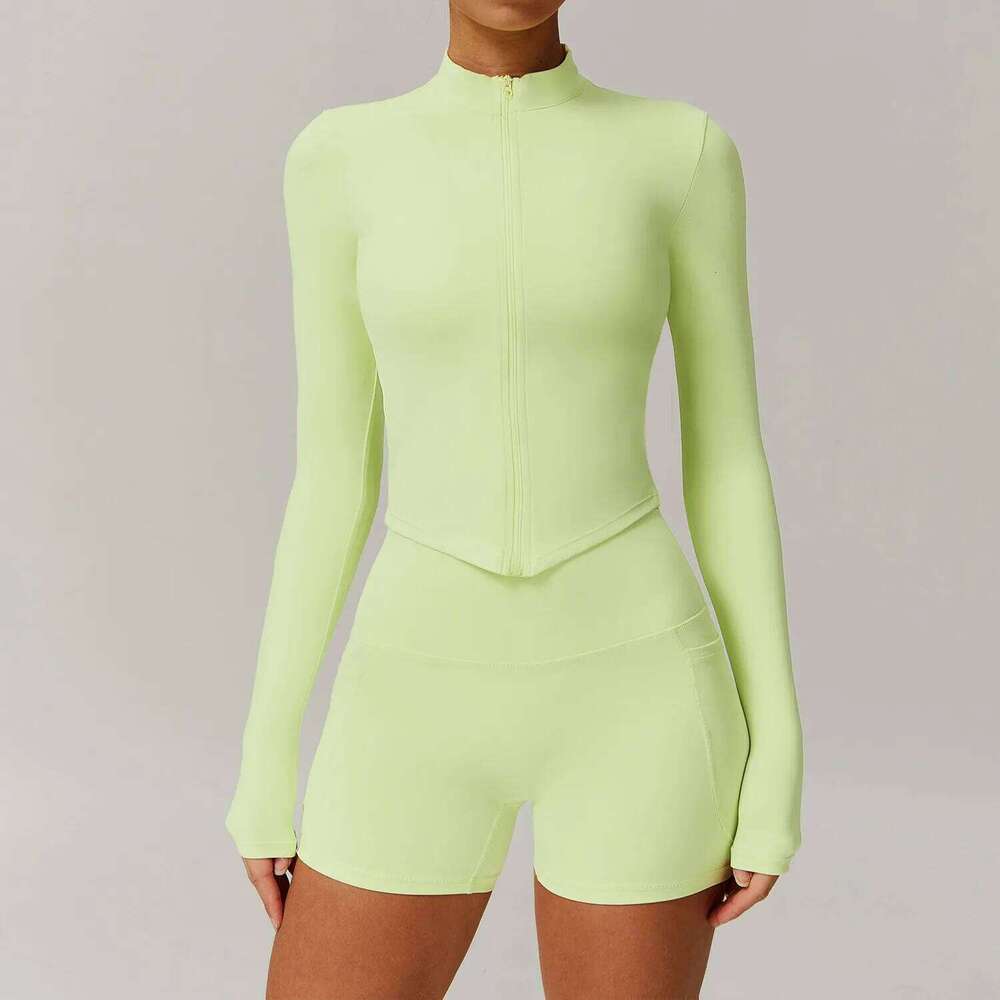 Custom Cloud Sense Quick Drying Shaping Long Sleeve Pants Pocket Yoga Casual Running Fiess Cycling Women's Two-piece Set