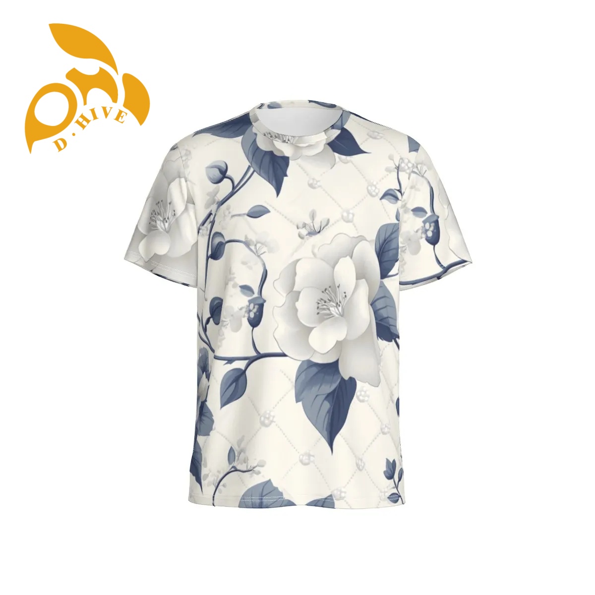free shipping of customized fashionable All-Over Print Men's O-Neck Sports T-Shirt High-quality attractive popular