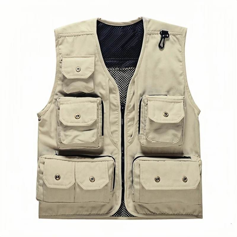 2025 Outdoor Leisure Vest Mens Multi-Pocket Breathable Outdoor Sports Coat High-Quality Leisure Vest Men 250617CJ
