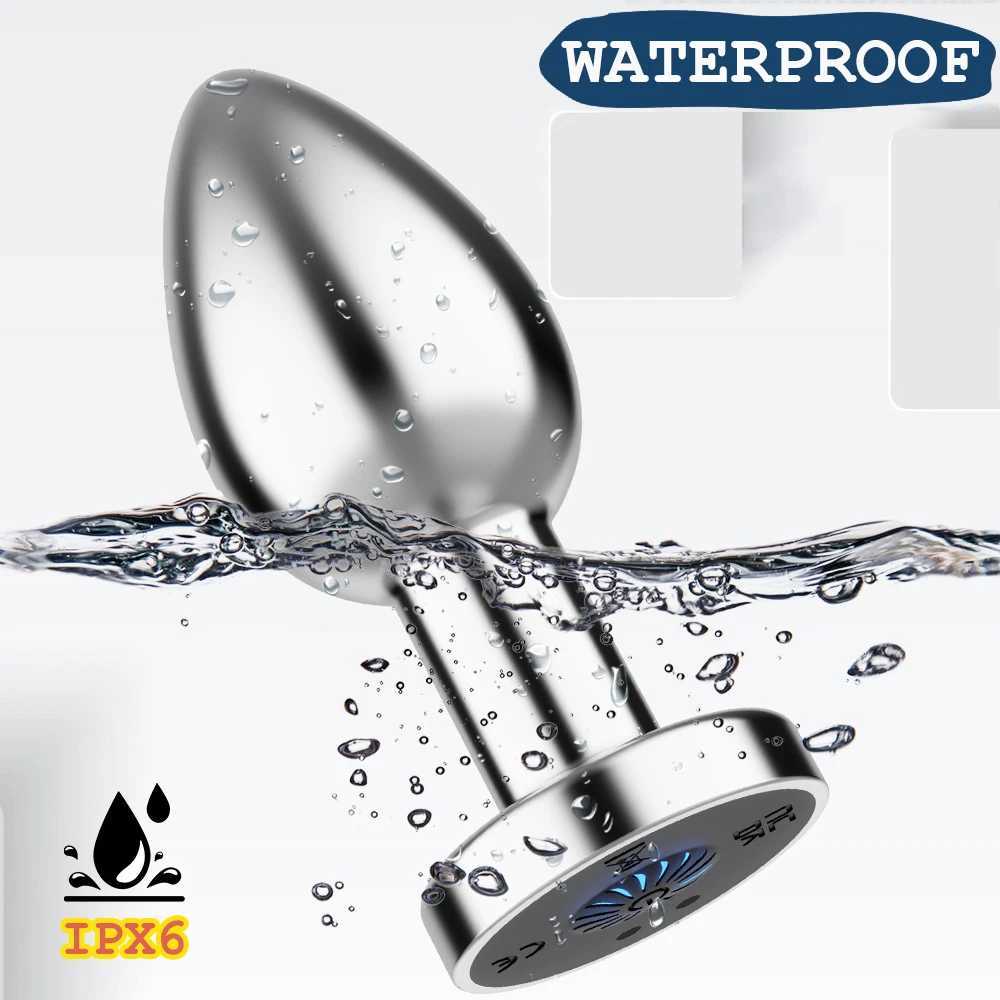 Vibrating Anal Plug Vibrator Remote Control 10 Powerful Vibrations Prostate Massager with Flashing Light Base Sex Toy for Couple W250624