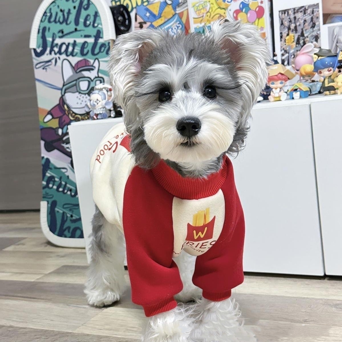 Dog Sweater Pullover Pet Sweatshirt Stretchy Dogs Clothes Soft Fleece Warm Doggie Coats Small Dogs Sweaters Pet Sweaters for Chihuahua, Schnauzer M A5