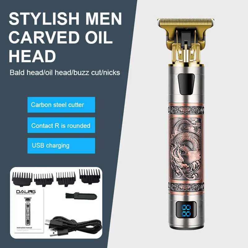 Rechargeable LCD Display Hair Trimmer For Men Corded Cordless Hair Clipper Home Professional Electric Pro Beard Trimmer XJ250624