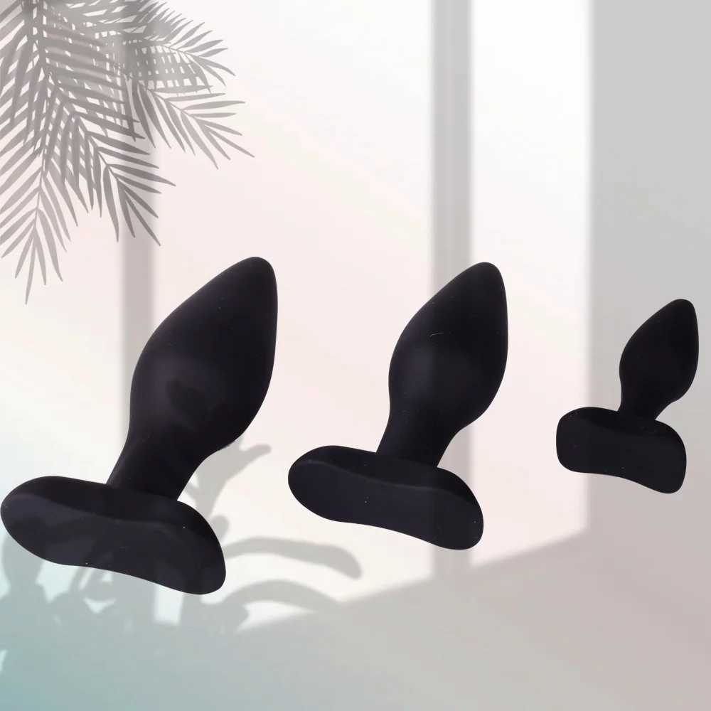 1/3pc Prostate Massager 3 Different Size Silicone Plugs Anal Butt Plug Anal Dilation Trainer Adult Games Sex Toys For Men Women W250624