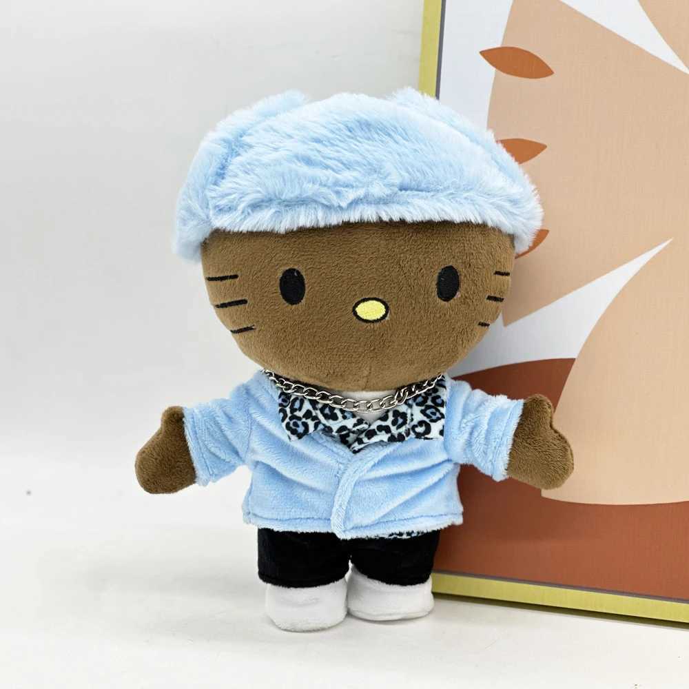 Sanrio New Hello Kitty Ken Carson Rapper Trippie Taylors Plush Toy Doll with Clothes Stuffed Soft Plush Toys Fans Collect Gifts w250624