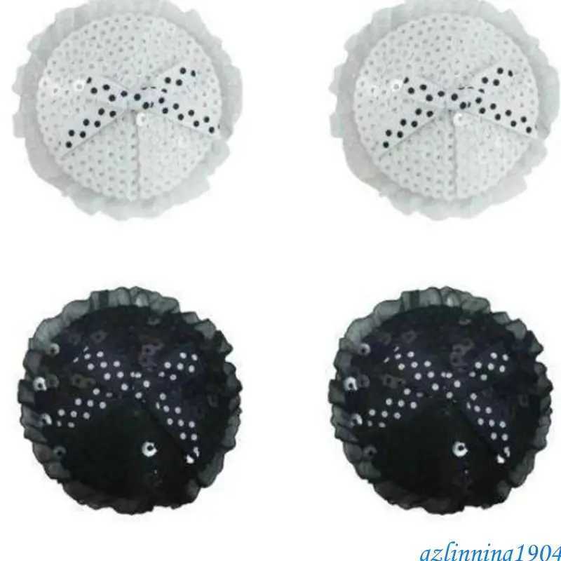 L5YD Women Sequins Tassels Pasties Bowknot Breast Nipple Cover Body Jewelry Sticky Bras Reusable Adhesive Chest Stickers Pads W250624