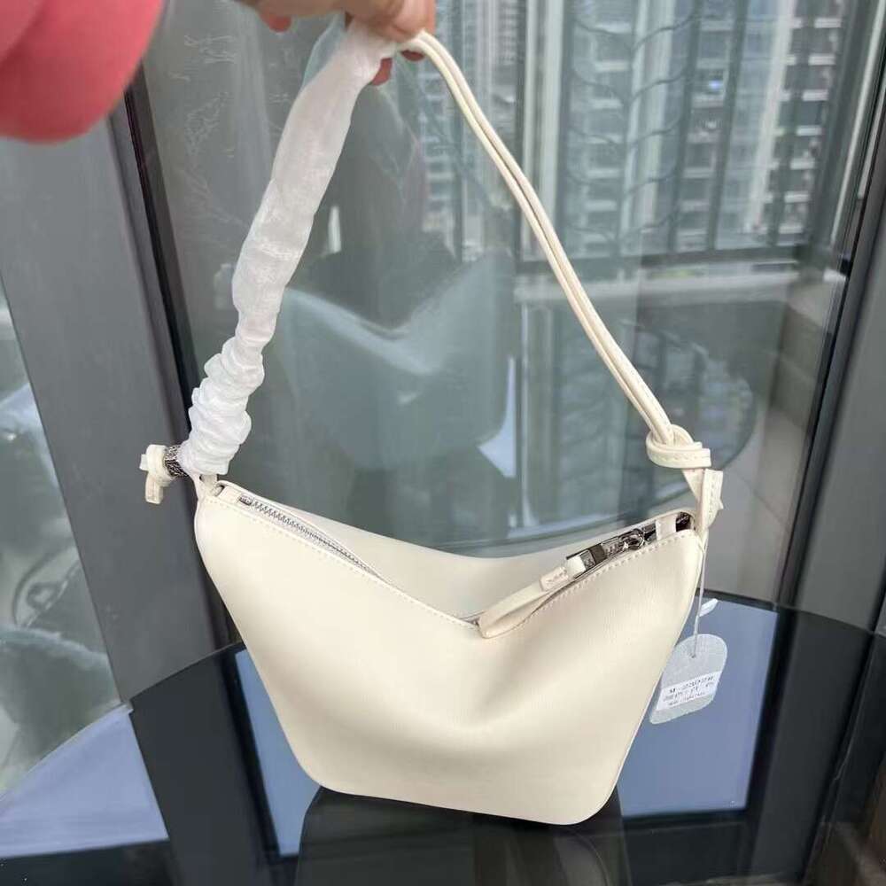 Luo s Hobo Hammock Niche High Quality Cowhide Underarm Commuter Versatile Crossbody Women Genuine Leather Pillow Bag