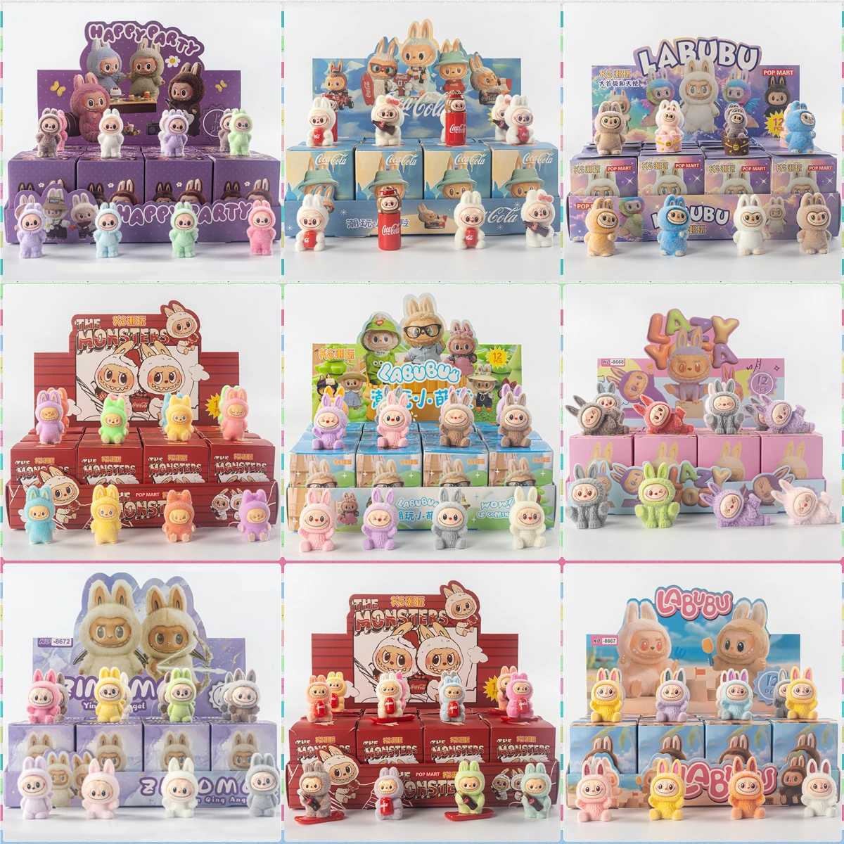 12pcs/Set Labubu Blind Box The Monsters Cute Small Figures Anime Toys Mini Dolls Childrens Christmas Birthday Gifts Y250624
