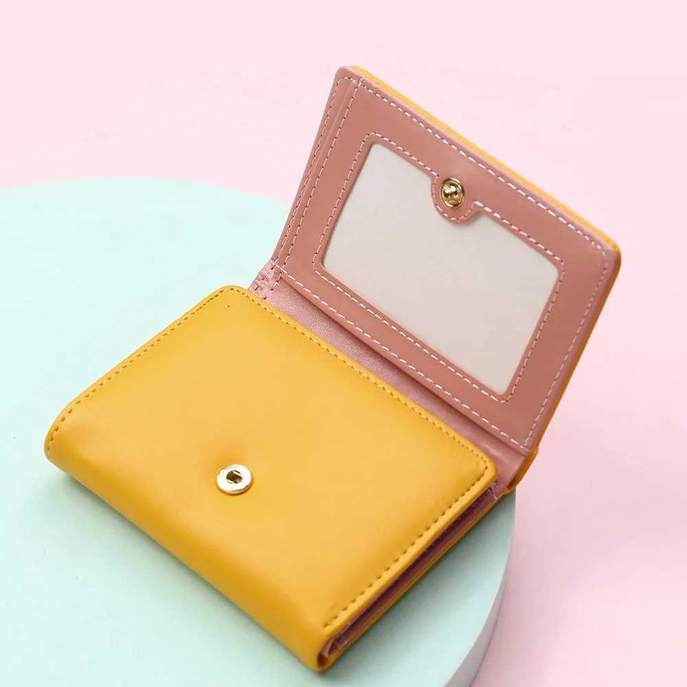 Women Short Wallet Little Dinosaur Design Small Purse Cute Simple Bank Holder Tri-Fold Fastener Mini Mey BagXJ250624