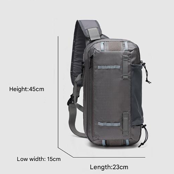 New chest bag, waterproof commuting men's shoulder bag, men's large capacity outdoor storage bag, travel and hiking shoulder bag