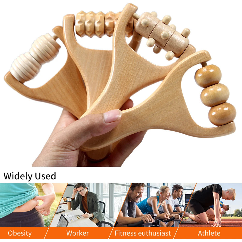 1 PCS Wooden Massage Roller Instantly Self Massage Waist Thigh Legs Hands Full Body Roller Tool Massager DIY Maderotherapy 250619