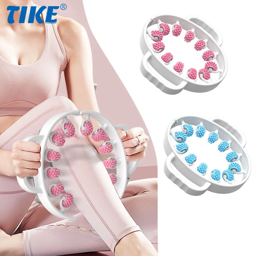 Leg Massager Multifunctional 12 Wheels Fullcoverage Massage Roller for Arm Waist Leg Muscle Relaxation Manual Massage Machine 250619