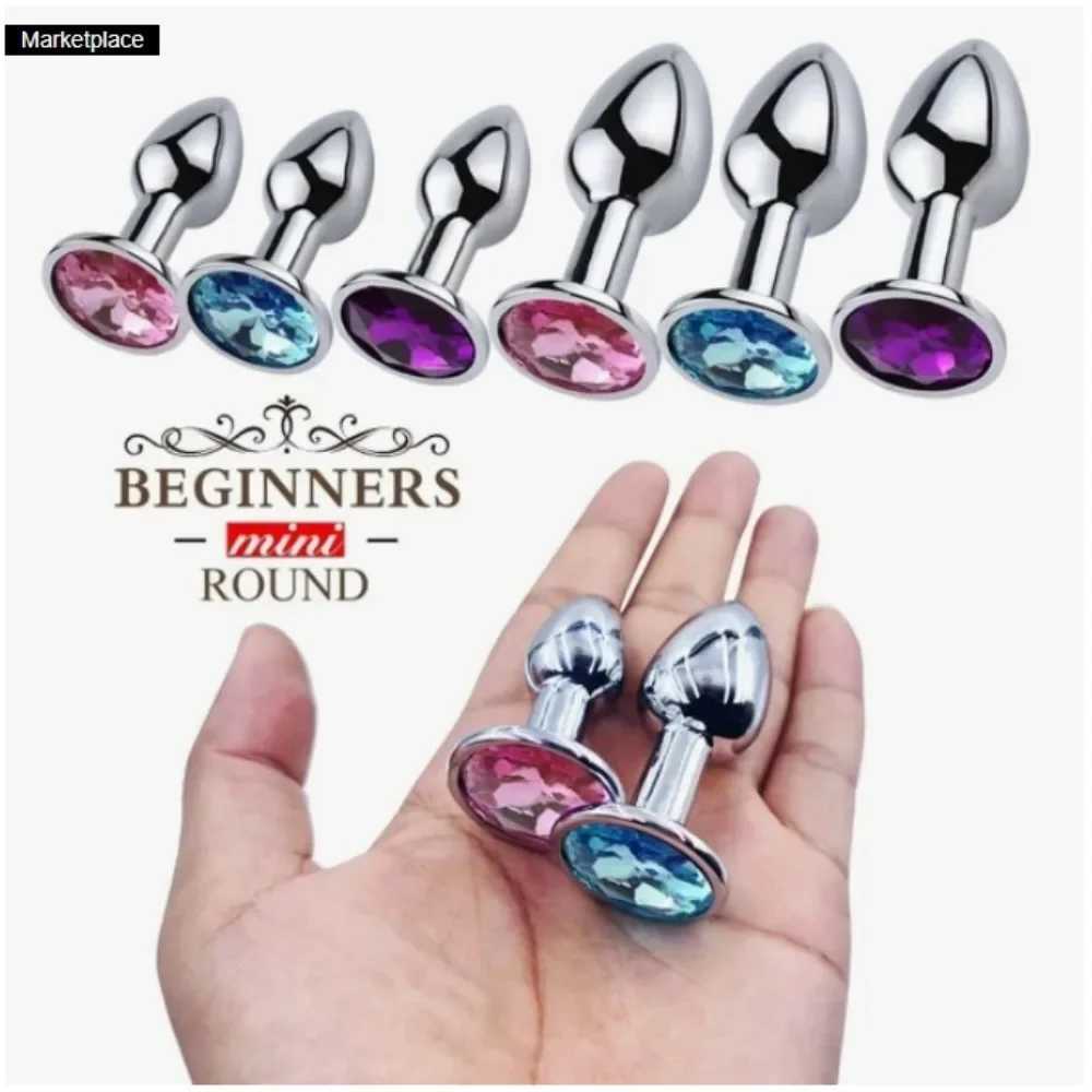 Mini Sexy Jelly Color Metal Anal Plug Anal Dilator for Adult Men and Women Fun Flirting Masturbation Adult Toys Gay W250624