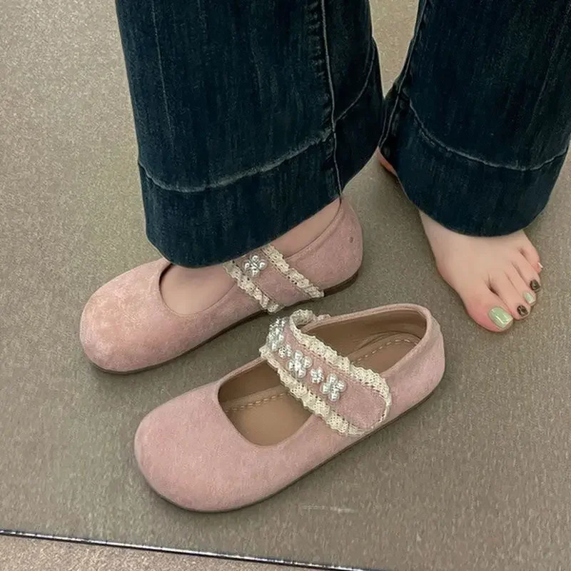 Y2k Fashion In Kawaii Pearl Womens Shoes Daily Routine ner y Stylish Light Deals Walking 39 Ladies Footwear 250624