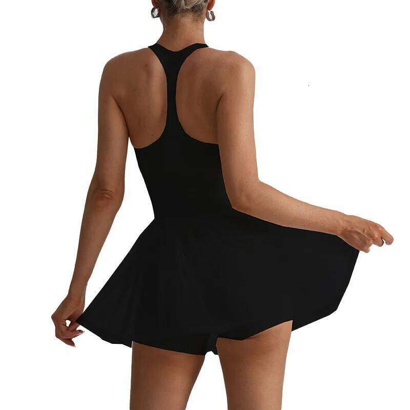 Women's 2-in-1 Tennis Dress Ventilated & Quick Dry with Anti-Slip Lining for Golf Yoga Running Active Sports