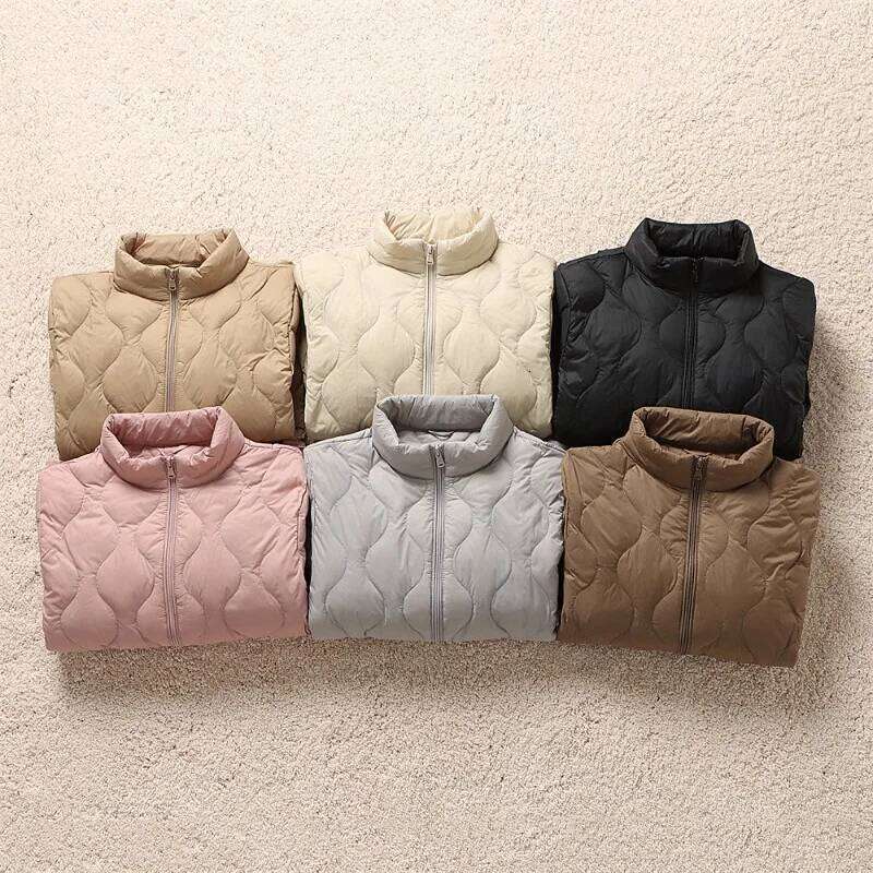 Women Stand Collar Casual Ultra Light Weight Down Jacket 2024 New Arrivals Spring Winter Fashion Short Korean Female Puffer Coat
