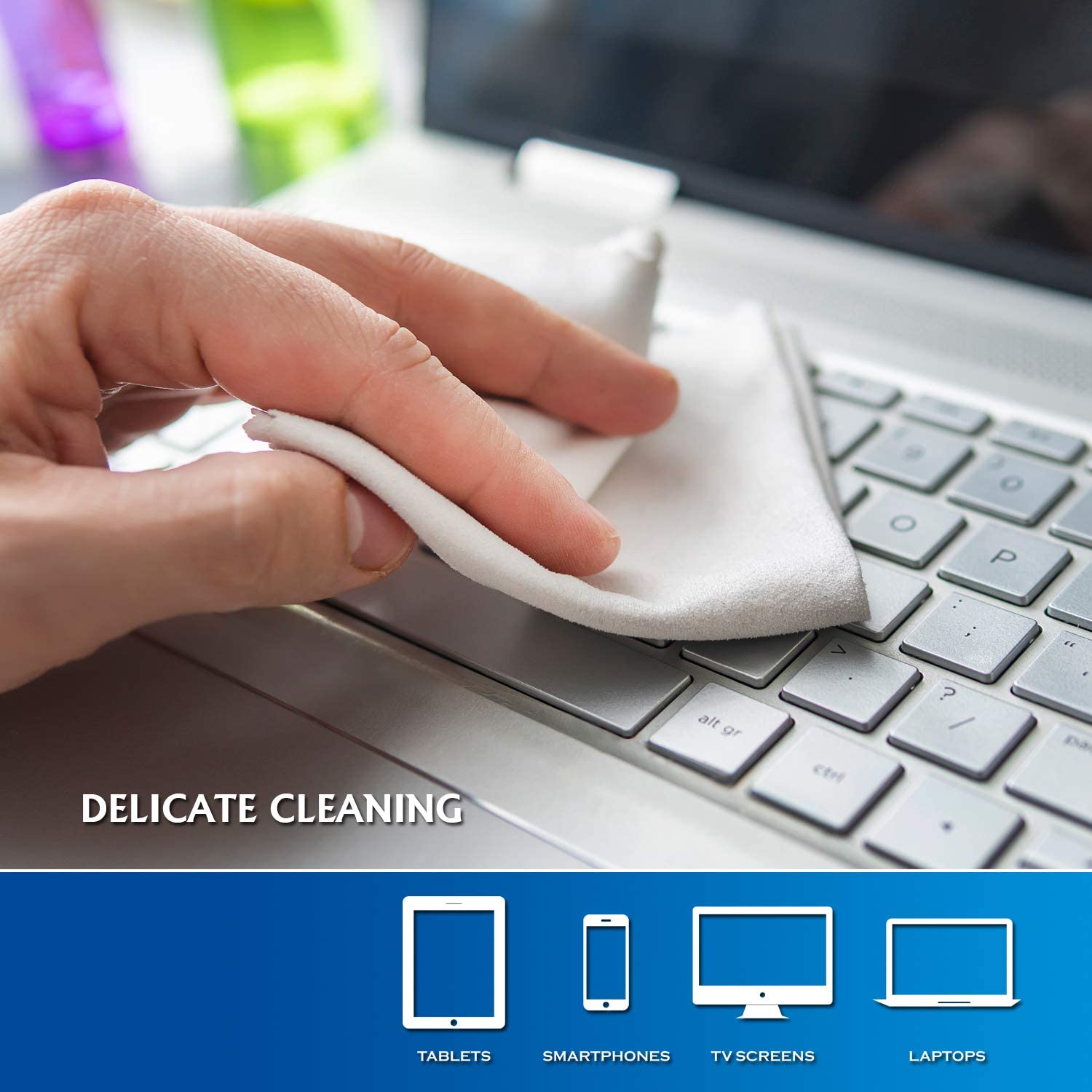Custom Logo Printed Microfiber Cleaning Cloth for Eyeglasses High-Tech Electronic Screen Cleaner China Eyeglass Care Product