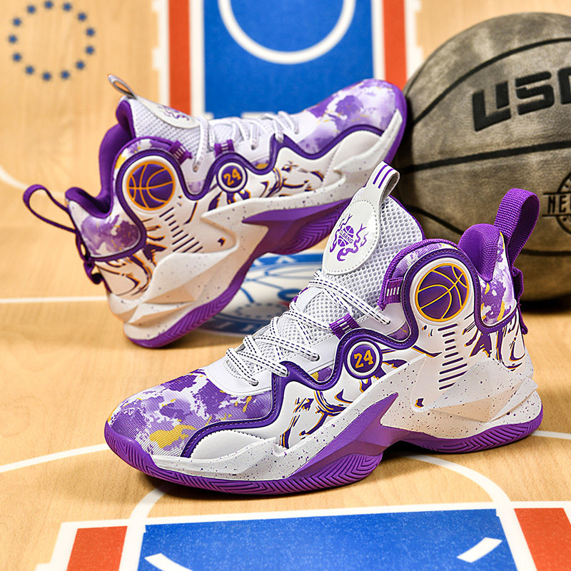 8106-Boys Fashion Breathable Indoor & Outdoor Sneakers Outdoor Sneakers Comfortable Basketball Shoes Non-slip running basketball shoes