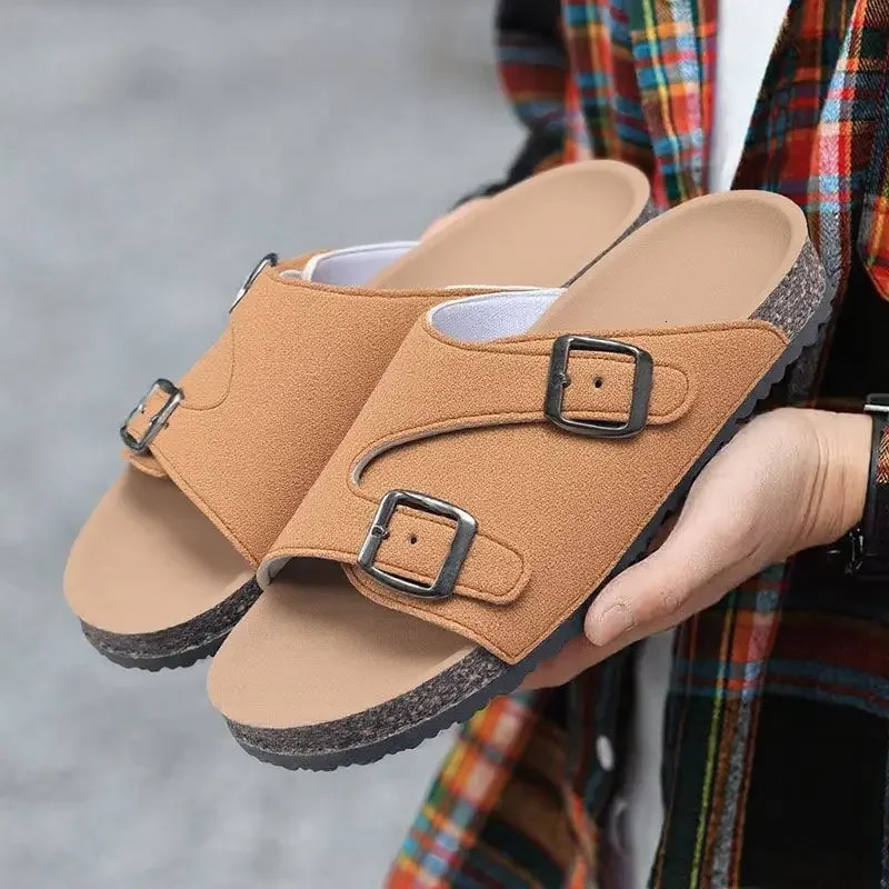 Mens Beach Slippers Half Shoes Mules PVC Slides Clearance Adult Clappers Trend Original Fun Elegant Y2k 250624