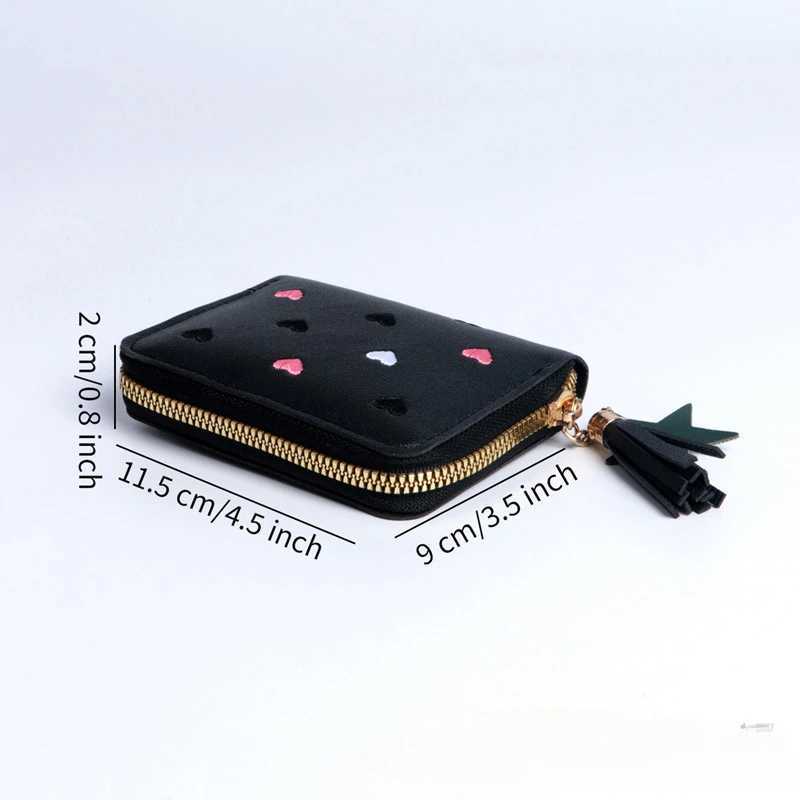 Wallet Women Ladies Mini Tassel Wallets Cute Short Zipper Lovely Pu Leather Coin Purse Female Hand Wallet XJ250624