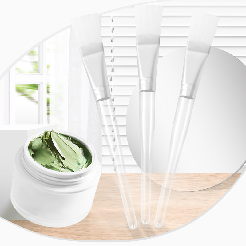Facial Mask Brush Kit Makeup Brushes Eyes Face Skin Care Masks Applicator Cosmetics Home DIY Facial Eye Mask Use Tools Clear Handle