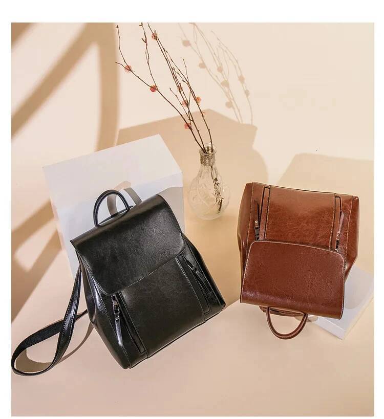 New 2025 Women's Cow Split Leather Fashion Backpacks High Quality Shoulder Bags Ladies Vintage Backpack