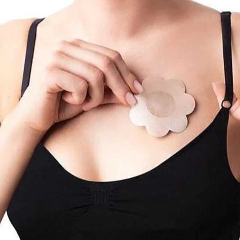 10/50pcs Nipple Cover Stickers Unisex Invisible Adhesive Breast Lift Pasties Disposable Pads Chest Tape Seamless Concealer PatchW250624