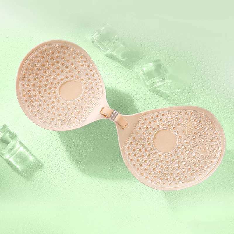 New Upgrade 5cm Thick Breathable Adhesive Bra Silicone Nipple Tape Front Push Up Bra Reusable Invisible Strapless Bra W250624