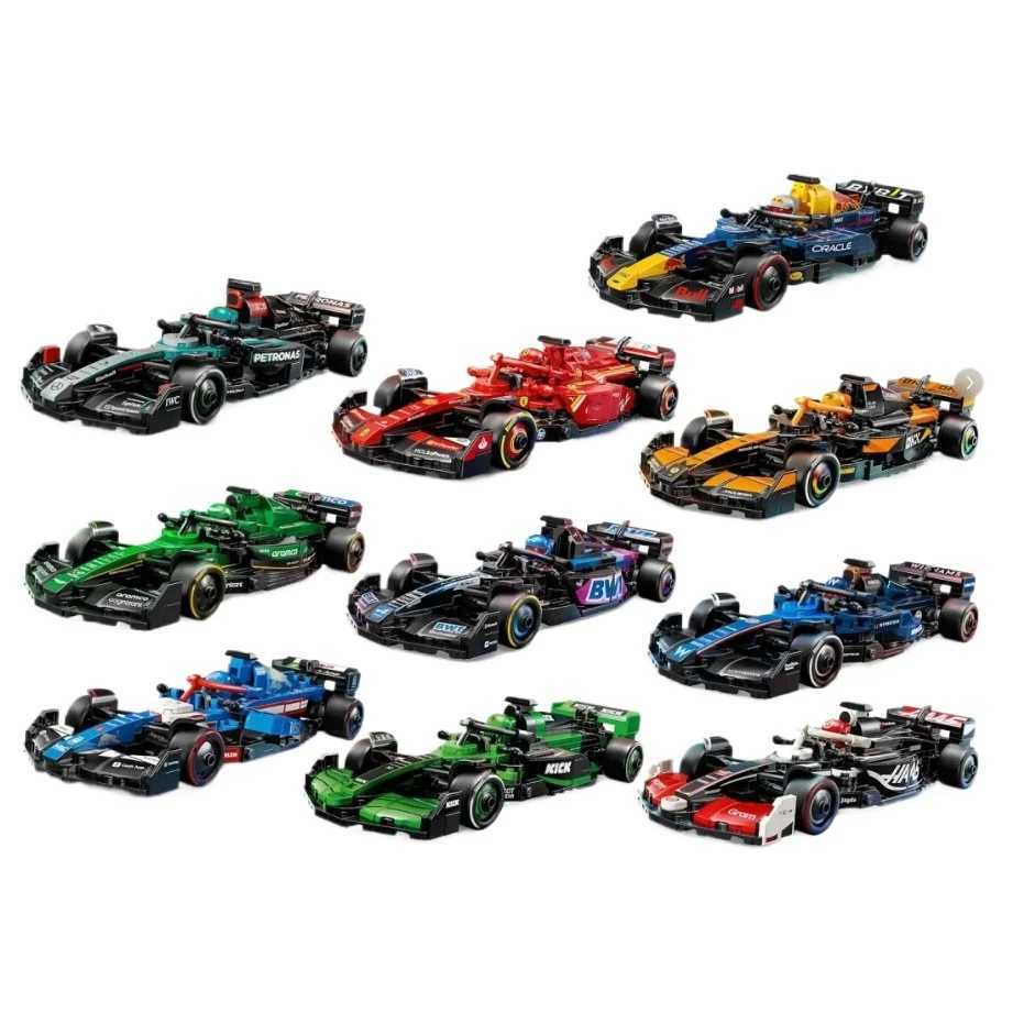 2601PCS Car Cool Collectible F1 Race Cars 10-IN-1 Building Blocks Model Car Desktop Decor Kits Toy Kid Christmas Birthday Gifts R250624