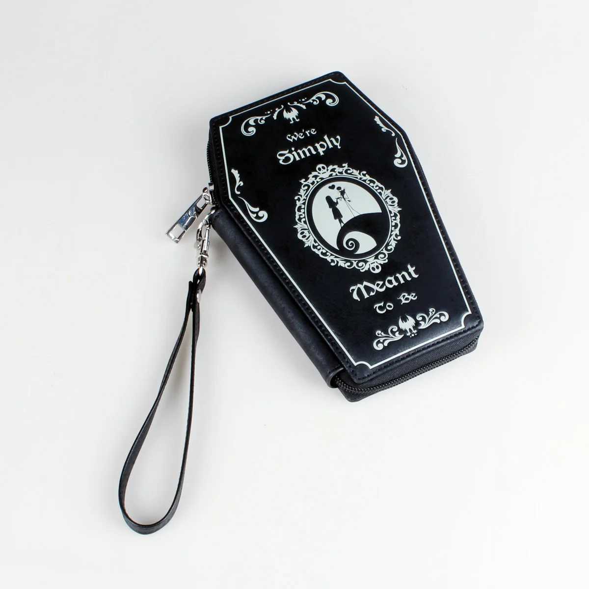 Dark Style Coffin Design Coin Purse Halloween Pattern Clutch Zipper Wallet PU Leather Trendy PurseXJ250624