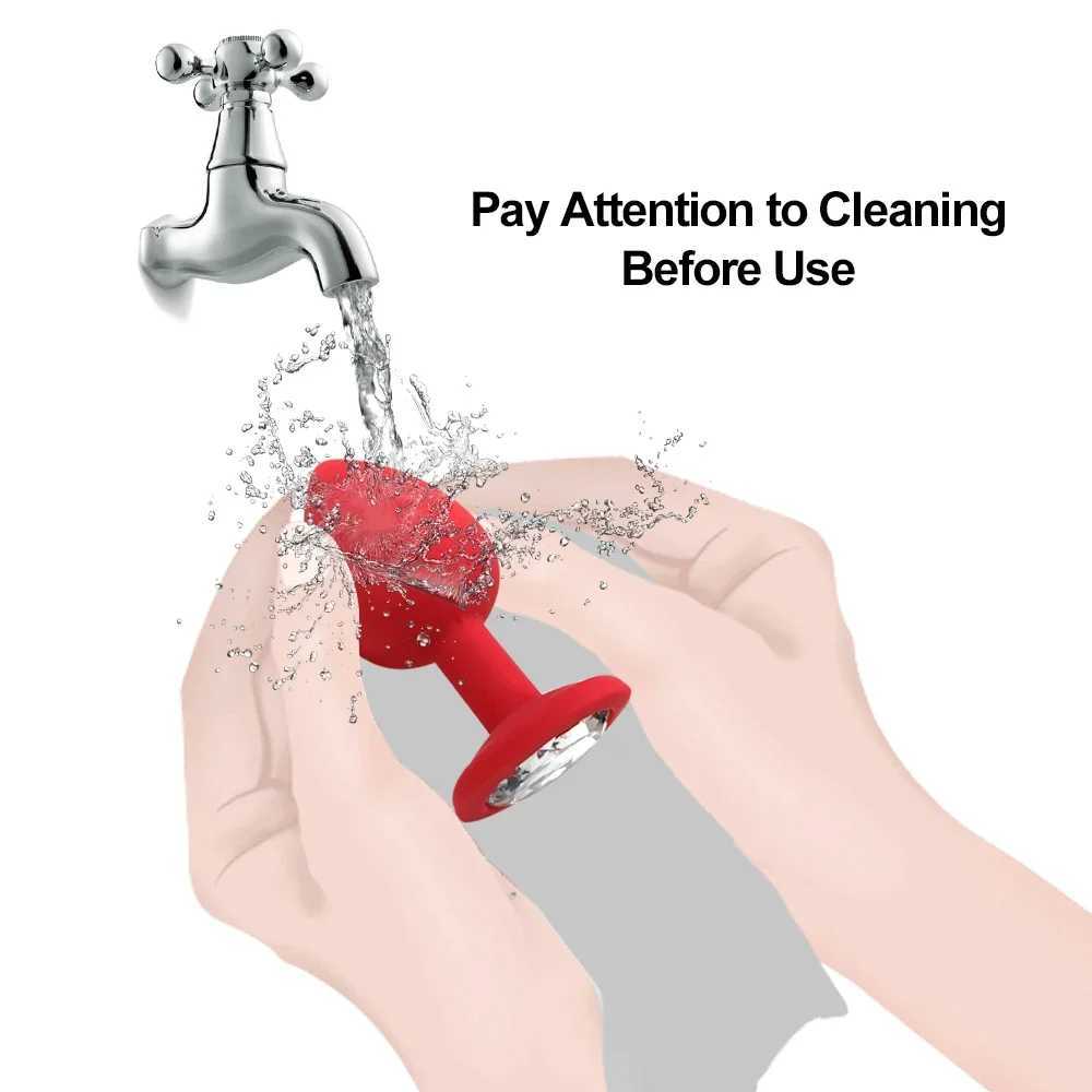 Anal Plug 3 Sizes Crystal Anal Plug Removable Butt Plug Prostate Massager Stimulator Anal Toys Adult Sex Toys for Women Gay 18+ W250624