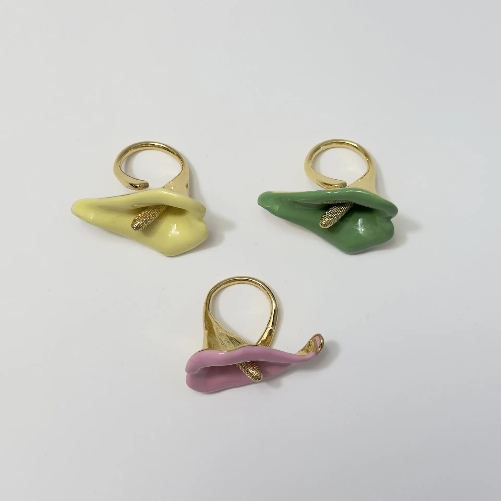 Metal enamel oil-dropped ring 250624