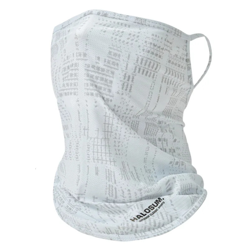 Thin Breathable Quick-dry Outdoor Face Mask Sun Protection Summer Ice Silk Scarf Letter Pullover Neck Warmer 250624