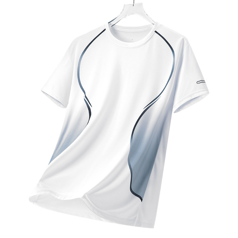 Ice Silk Short Sleeve TShirt Unisex Summer New Mens Crew Neck Youth Couple Sports Outdoor Versatile Running Top