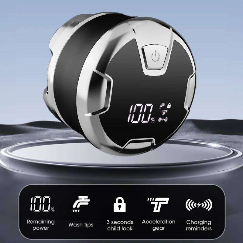 RESUXI Rq518 Men's Bald Head Magnetic Razor Wet/Dry Waterproof Cordless Electric Shaver Trimmer Hine