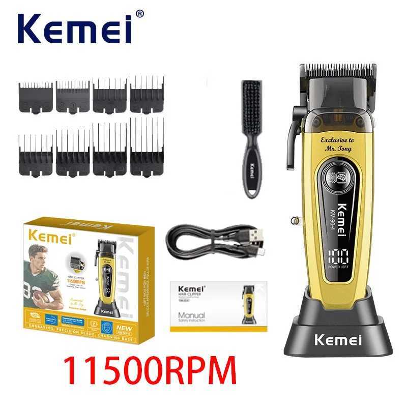 Kemei 2299 90-4 Barber 11500 RPM Hair Clipper Professional Rechargeable Trimmers Brushless Motor Men Finish Hair Cutting Machine XJ250624