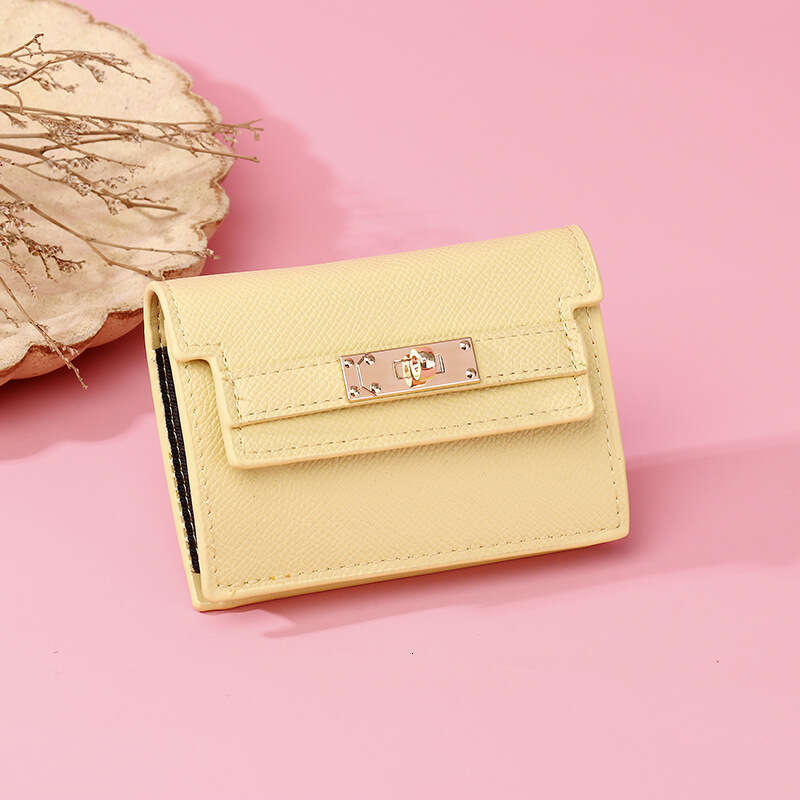 Designer Luxury Bag 2025 Senlina Card Bag Women's New Small and Compact Women's Wallet Anti demagnetization Multi slot Advanced Sensory Orga