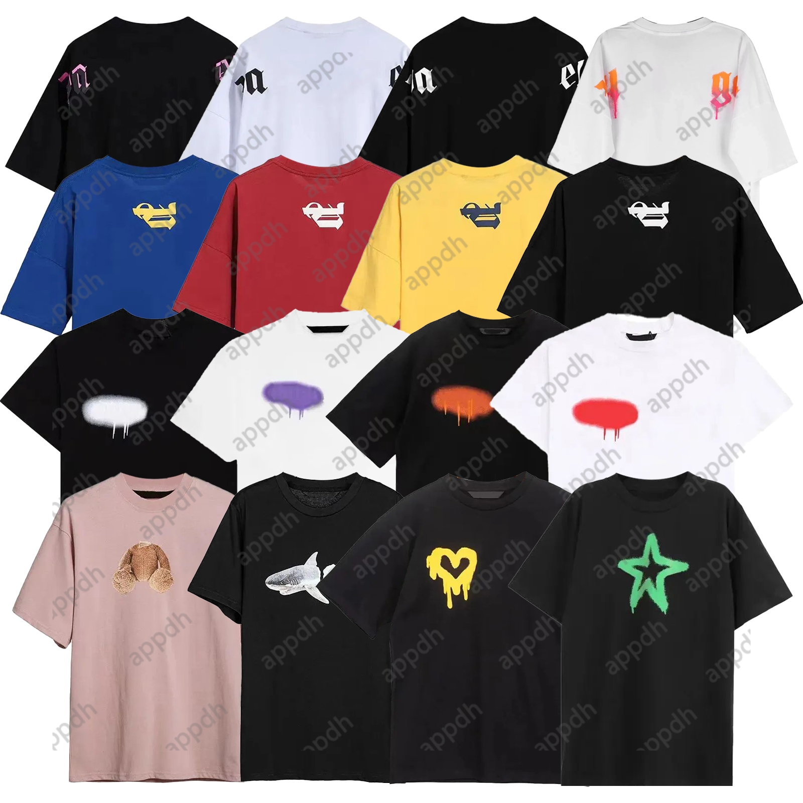 mens Designer palms tshirt Men Tee Shirt Luxe Mens Tshirts Black Shirts for Women Woman Summer Crew Neck Short Sleeve