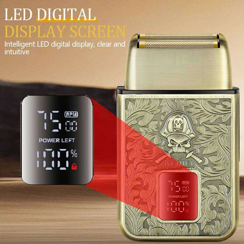 KEMEI Professional Electric Digital Mini Men's Shaver USB Charging Long Lasting LCD Display Hair Clipper Km-T101