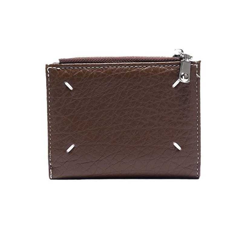 Ladies simple elegant and atmospheric small wallet ladies high-end short wallet coin wallet solid color zipper handheld XJ250624