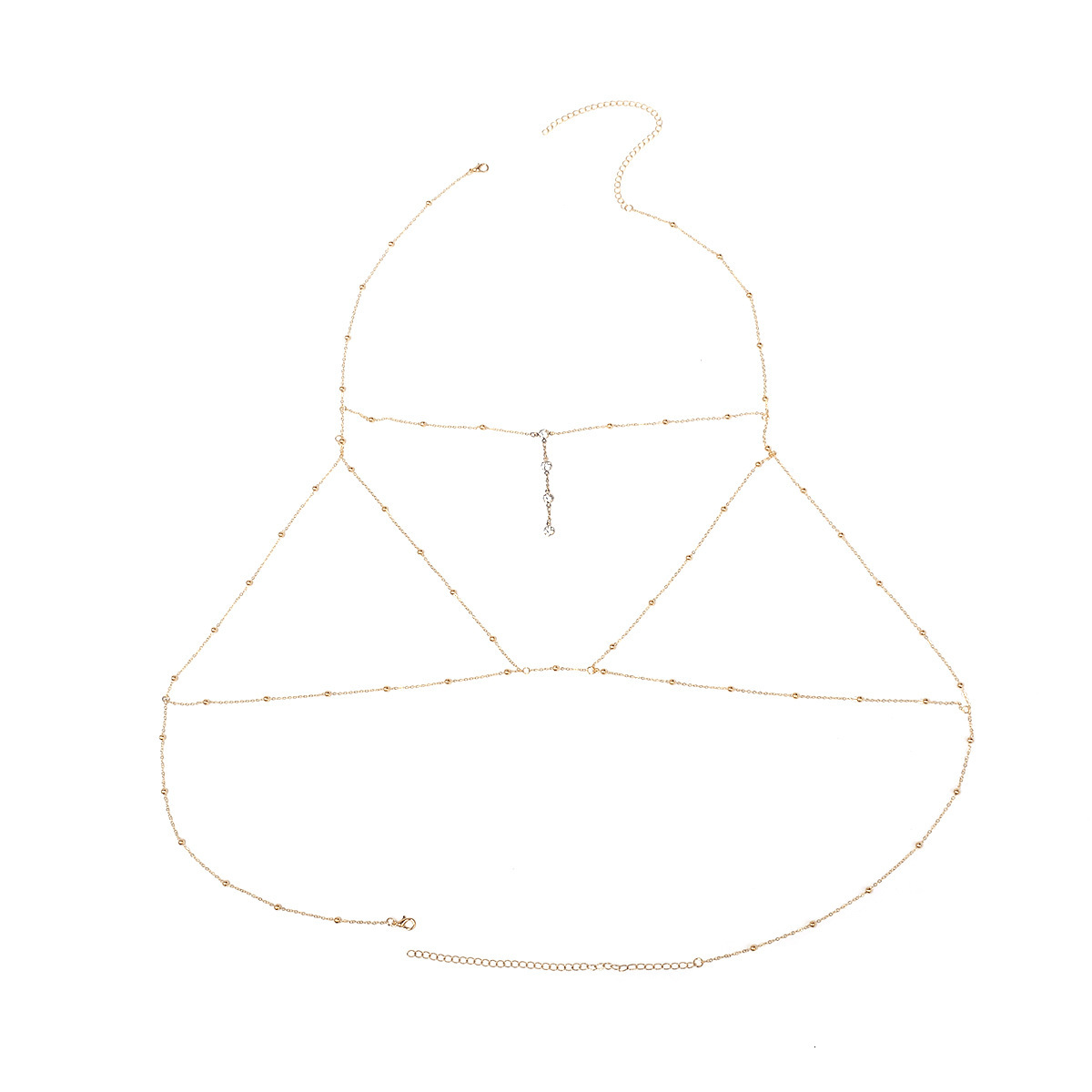 Jewelry Sexy Choker with Inlaid Dias Copper Bead Mesh Body Chain Necklace